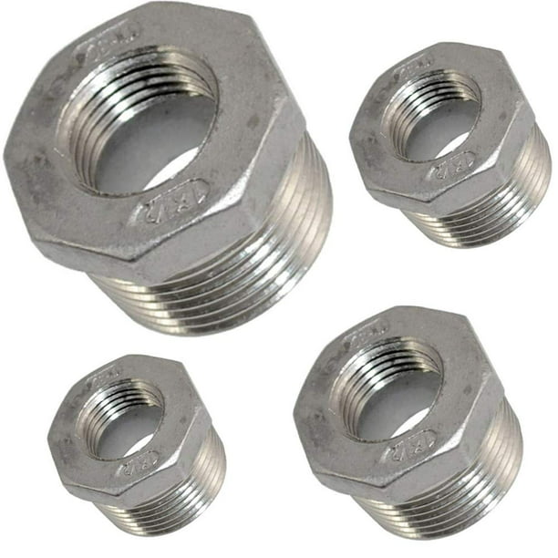 1-1/2"x1-1/4"Female Nipple Threaded Reducer Pipe Fitting Stainless Steel 304 NPT